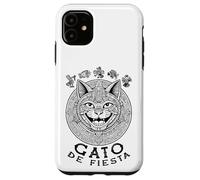 Calendrier Maya Amusant Cinco De Mayo pour Amoureux des Chats Gato De Fiesta Coque pour iPhone 11