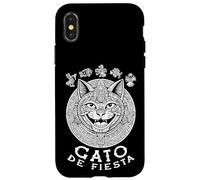 Calendrier Maya Amusant Cinco De Mayo pour Amoureux des Chats Gato De Fiesta Coque pour iPhone X/XS