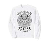 Calendrier Maya Amusant Cinco De Mayo pour Amoureux des Chats Gato De Fiesta Sweatshirt