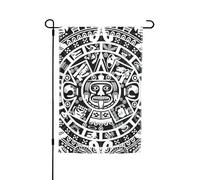Calendrier maya de la fin du monde imprimé drapeaux de jardin résistants à la décoloration drapeau toutes saisons décoration extérieure cour pour porches
