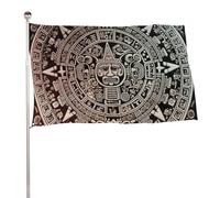 Calendrier maya - Drapeau de la fin du monde - 88,9 x 150 cm - Double face - Drapeaux de bienvenue - Bannière décorative pour cour, porche, pelouse