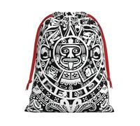 Calendrier maya imprimé Fin du monde Sac cadeau avec cordon de serrage pour fête d'anniversaire, rangement quotidien, bureau, décoration d'intérieur