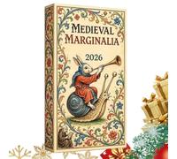 Calendrier médiéval de Noël 24 jours de décoration acrylique 2D | Compte à rebours de l'Avent de Noël 2026 pour les amateurs d'art, les passionnés de fantaisie, les historiens, la maison
