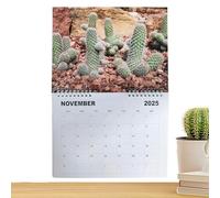 Calendrier mensuel 2025 avec espace pour écrire - Calendrier mural humoristique et amusant dans la nature - Décoration de Nouvel An à suspendre pour la maison et l'école