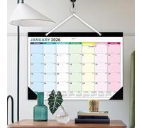 Calendrier mensuel 2026-2027 | Calendrier mural de 18 mois, fournitures de planification de la maison multifonction pour les jours fériés, rappels, événements, rencontres