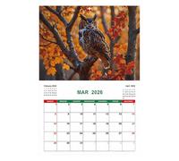 Calendrier mensuel 2026 | Organisateur annuel 2026 - Agenda Personnel pour le Bureau Gestion des Activités et des Vacances Liste des Objectifs