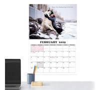 Calendrier mensuel amusant à suspendre - 27,9 x 20,3 cm - Motif chien mignon - Calendrier familial créatif pour , adolescents, amoureux des chiens, maison, école, planificateur quotidien