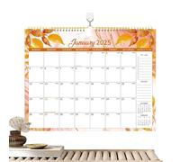 Calendrier mensuel Calendrier mural 2025,2025 - Calendrier mural de 12 mois Planificateur familial - Planificateur de calendrier mensuel 2025 avec motifs saisonniers, calendrier d'organisation