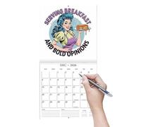 Calendrier mensuel, calendrier mural amusant, carnet rétro 2026 à suspendre pour femmes, hommes, décoration de chambre à coucher, lieu de travail, maison