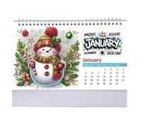 Calendrier Mensuel de Bureau | Calendrier 2026 de Bureau 12 Mois,Gestion d'Emploi du Temps Janvier à Décembre Art Strass pour Toute la Famille