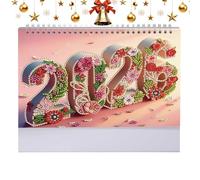 Calendrier Mensuel de Bureau,Calendrier Mensuel de Bureau 2026 - Gestion d'Emploi du Temps Janvier à Décembre Art Strass pour Toute la Famille