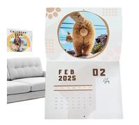 Calendrier mensuel de chat, calendrier de fesses de chat calendrier de chat unique type de bureau cargo calendrier chat cul calendrier de cul chat drôle - art mural bâillon
