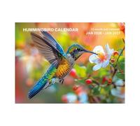 Calendrier Mensuel De Hummingbird, Janvier 2026 - Janvier 2027 Planificateur De Mur, Photographie De Nature Colorée, Disposition Facile À Lire, Pour Les Amateurs D'oiseaux, Maison, Salle D'étude