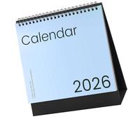Calendrier mensuel de table 2026 à double spirale - 12 mois de janvier à décembre - Pour la maison