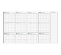 Calendrier mensuel effaçable à sec pour mur, calendrier effaçable à sec pour mur 2026 58 x 34 pouces, grand tableau blanc étanche et réutilisable pour la liste des tâches mensuelles, le bureau, la ma