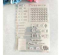 Calendrier mensuel en silicone transparent de 11,9 x 16,0 cm pour fabrication de cartes, scrapbooking, album photo, décoration, cartes, journaux, loisirs créatifs