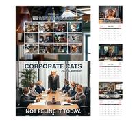 Calendrier mensuel mural vertical pour chats 2026 Organiseur familial pour bureau, chambre, salle de cuisine
