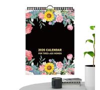 Calendrier mensuel | Petit calendrier avec bloc-notes | Fournitures d'agenda, organiseur pour cuisine, bureau, femmes, professionnels, maman, journal à domicile