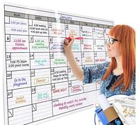 Calendrier mensuel plastifié effaçable à sec, 63,5 x 96,5 cm, planificateur familial effaçable de Party Funny