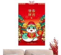 Calendrier mensuel pour le Nouvel An Le Serpent - Calendrier chinois 2025 à suspendre au mur - Calendrier chinois 2025 à suspendre au mur - Calendrier mural pour l'année du serpent
