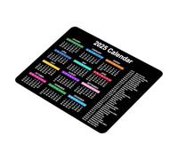 Calendrier MICE PAD 2025 - Mat D'ordinateur Portable Sans Glissement Avec Bord Cousu | 9,8 × 7,8 Pouces Bureau M0USEPAD | Planificateur M0Use Mat | Computer M0USEPAD Avec Disposition Du Calendrier | A