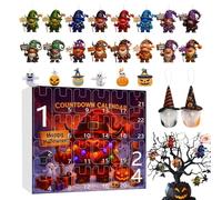 Calendrier - Modèle de Noël - Avec cube en bois - Figurine de gnome de vacances - Décoration pour la maison, le bureau, la cuisine ou le manteau, affichage de la saison d'hiver - Calendrier
