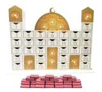 Calendrier Mosquée du Ramadan et chocolats roses (lot de 30)