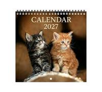 Calendrier Mural 12 Mois De Motifs De Chats Ludiques, Planificateur