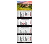 Calendrier mural 2021 4 mois Forêt Noire Grand format 33 x 90 cm avec motif de forêt noire