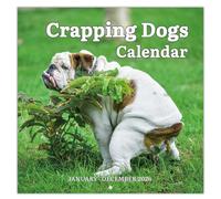 Calendrier mural 2022-2023 - Calendrier mural mensuel de 18 chiens, janvier 2022, juin 2023, calendrier amusant pour chien, 30 x 60 cm (ouvert), calendrier 2022, cadeau éléphant blanc