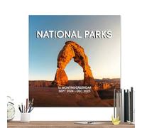 Calendrier mural 2024-2025 pour les parcs nationaux des parcs nationaux, calendrier mensuel, magnifique calendrier mural de septembre 2024 à décembre 2025 pour les amis et la famille