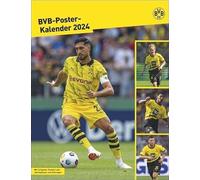 Calendrier mural 2024 BVB pour les fans de football. Calendrier photo Borussia Dortmund. Calendrier portrait 34 x 44 cm.