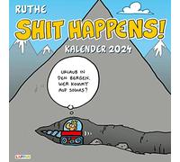 Calendrier mural 2024 : calendrier mensuel avec de nombreux nouveaux dessins animés grand format