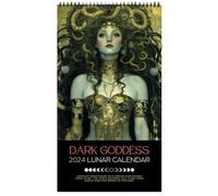 Calendrier mural 2024, déesse astrologie pleine lune Tracker Calendrier des phases lunaires 2024