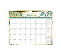 Calendrier mural 2025-2026 à double spirale - Planificateur mensuel 18 mois de juillet 2025 à décembre 2026 - Calendrier mural professionnel