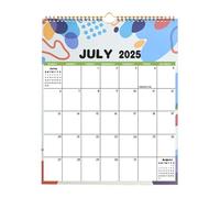 Calendrier Mural 2025-2026 - Calendrier de 18 Mois pour Foyer,Juillet 2025 - Décembre 2026, Grands Blocs Réglés, Reliure, pour Maison, Bureau, École, Salle de Sport, Planification Familiale et