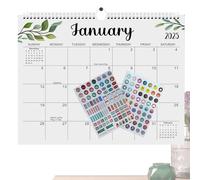 Calendrier mural 2025-2026 | Calendrier mensuel à suspendre - Fournitures de planification d'horaire, planificateur mural à double fil de 18 mois pour l'école, le salon