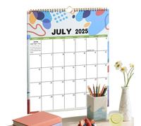 Calendrier Mural 2025-2026 - Calendrier Mensuel Accrochable | Juillet 2025 - Décembre 2026, Grands Blocs Réglés, Reliure, pour Maison, Bureau, École, Salle de Sport, Planification Familiale et