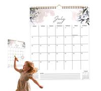 Calendrier Mural 2025-2026 | Calendrier Mur Accrochable 18 Mois,Juillet 2025 - Décembre 2026, Grands Blocs Réglés, Reliure, pour Maison, Bureau, École, Salle de Sport, Planification Familiale et