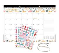 Calendrier Mural 2025 2026 - Calendriers Muraux Familial Planning Mensuel - Pour la Maison ou Le Bureau - Agenda Planning Organisateur Familial (fleur européenne 2025.7-2026.12)