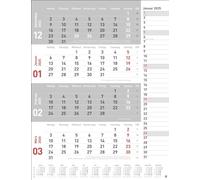 Calendrier mural 2025 4 mois rouge pratique avec curseur de date. Calendrier de bureau avec colonne de notes et vue d'ensemble de l'année. Calendrier mural 2025 en format portrait. 30 x 39 cm