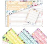 Calendrier mural 2025 A3 5 colonnes planificateur mensuel familial personnel Rota Organiseur familial mensuel
