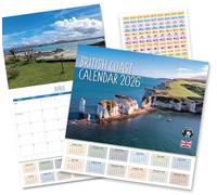 Calendrier mural 2025 A4 British Coast. Un mois par page. Format A3 ouvert Absolutely Yours.