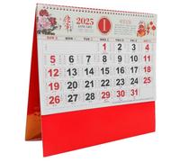 Calendrier Mural 2025 Année du Serpent, Papier Rouge Traditionnel Chinois | Vue Mensuelle, Repères Lunaires et Fêtes Internationales, Style Élégant pour Murs Intérieurs