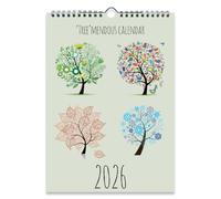 Calendrier mural 2025 au format A4 - Motif arbres colorés - 1 mois par page Absolutely Yours.