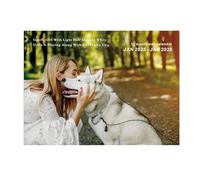 Calendrier mural 2025 avec motif chien - 27,9 x 20,3 cm - Calendrier mural créatif - Pour, garçons, filles, adolescents, maison et école