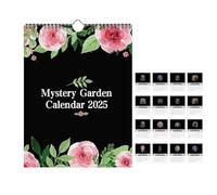 Calendrier mural 2025, calendrier mural mensuel, calendrier de jardin sombre 2025, écriture douce en anglais planificateur mural pour salon, chambre à coucher, appartement, espace de travail, dortoir