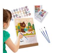 Calendrier mural 2025 - Chiffres de peinture Calendrier - Calendrier de planification, décoration de bureau pour les horaires