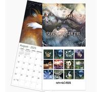 Calendrier mural 2025 de 12 mois, calendrier mensuel à thème Fairy Tail Calendrier mural 2025, 38 x 25,4 cm, calendrier mural vertical décoratif pour la maison