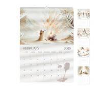 Calendrier mural 2025 des histoires bibliques chrétiennes,Calendrier 2025 des histoires bibliques, mural de 12 mois, aquarelles naturelles, peintures de paysages | Calendriers mensuels de pl